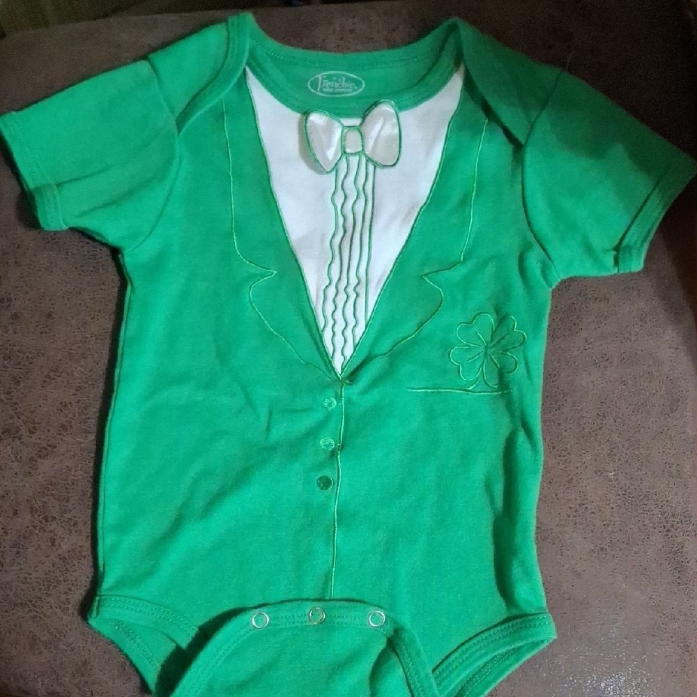 Frenchi Green and White Formal Bodysuit (Chi047)